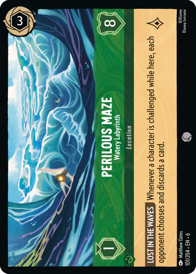 Perilous Maze - Watery Labyrinth — Azurite Sea #101 (Disney Lorcana card)