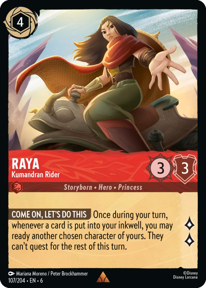 Raya - Kumandran Rider — Azurite Sea #107 (Disney Lorcana card)