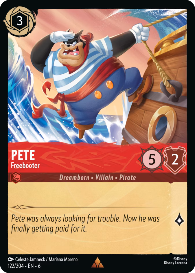 Pete - Freebooter — Azurite Sea #122 (Disney Lorcana card)