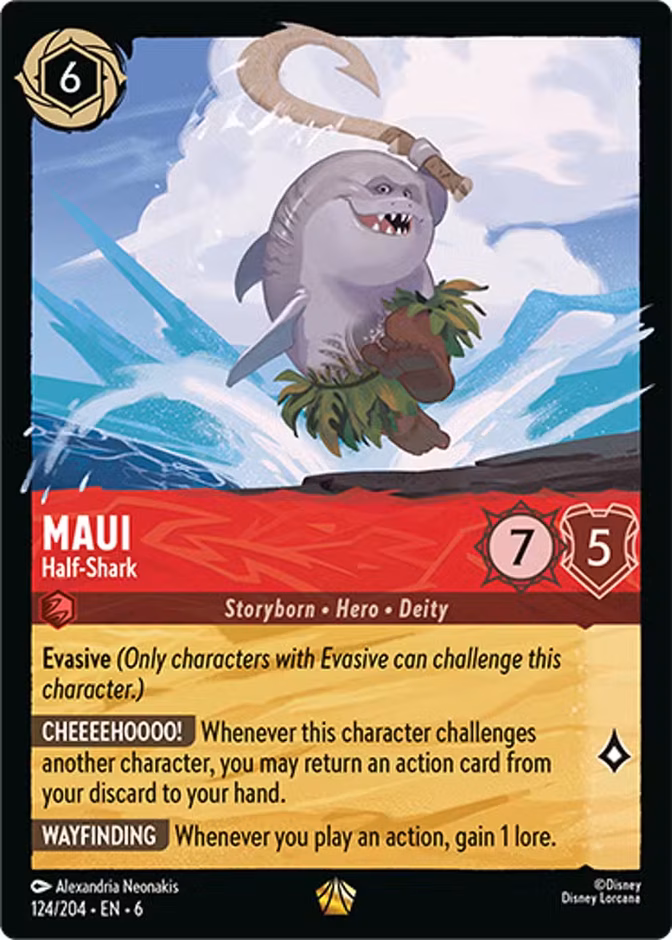 Maui - Half-Shark — Azurite Sea #124 (Disney Lorcana card)