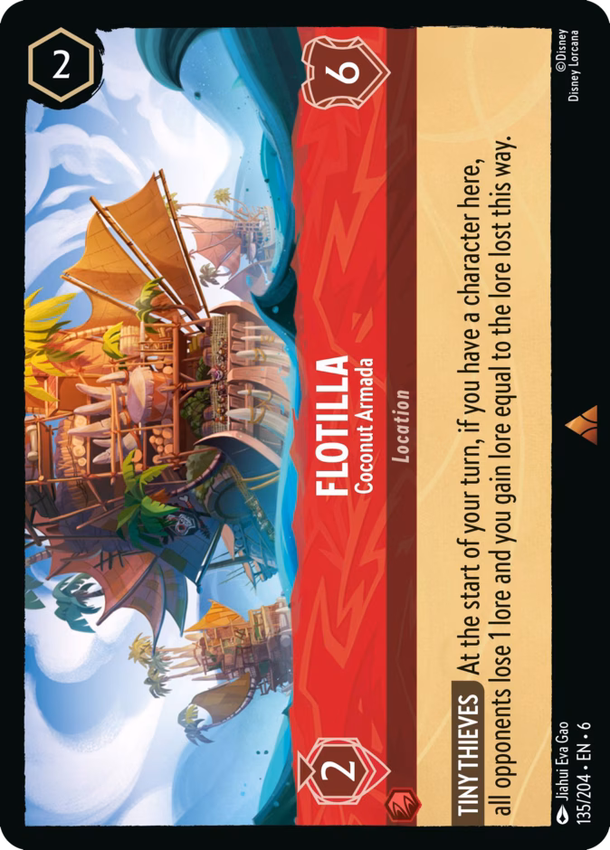 Flotilla - Coconut Armada — Azurite Sea #135 (Disney Lorcana card)