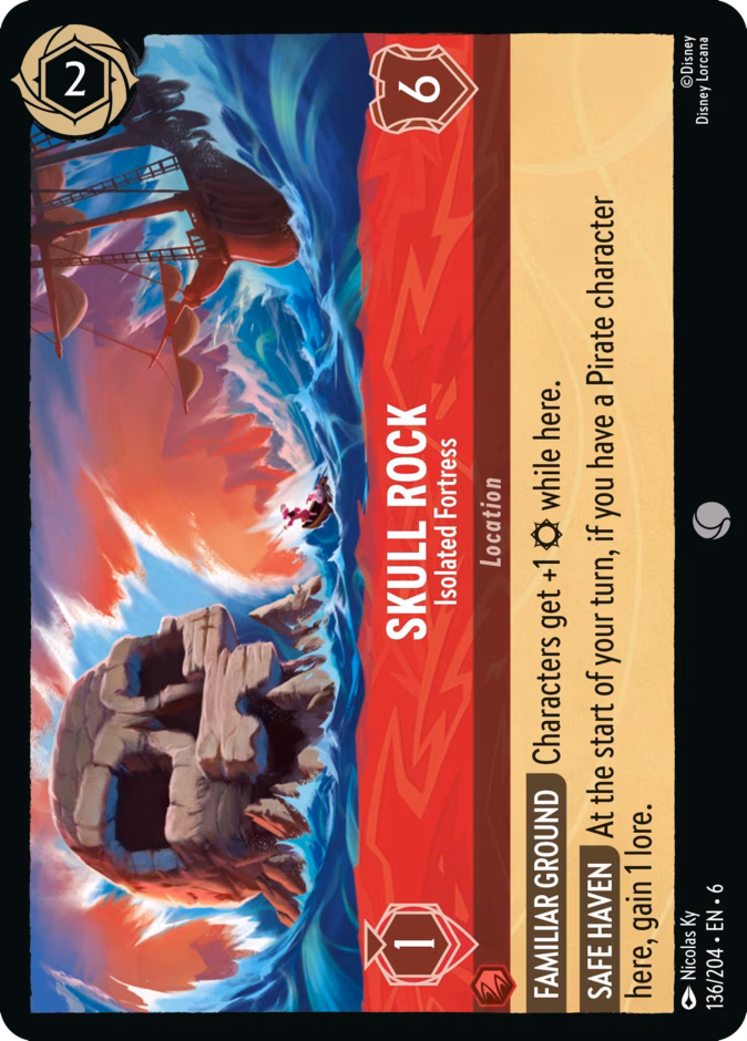 Skull Rock - Isolated Fortress — Azurite Sea #136 (Disney Lorcana card)