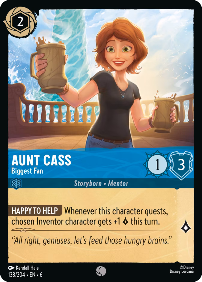 Aunt Cass - Biggest Fan — Azurite Sea #138 (Disney Lorcana card)