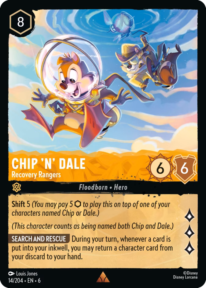 Chip 'n' Dale - Recovery Rangers — Azurite Sea #14 (Disney Lorcana card)