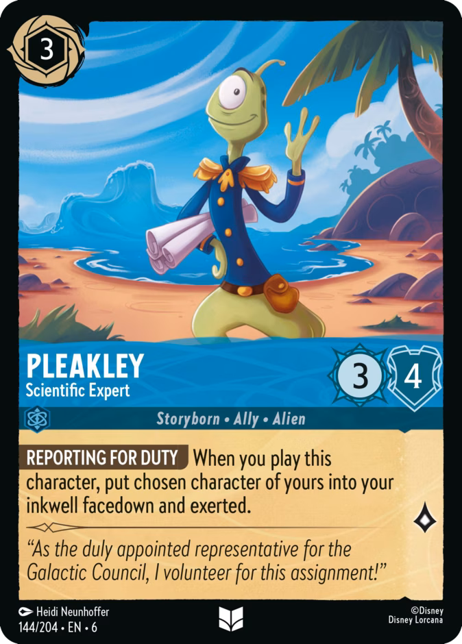 Pleakley - Scientific Expert — Azurite Sea #144 (Disney Lorcana card)