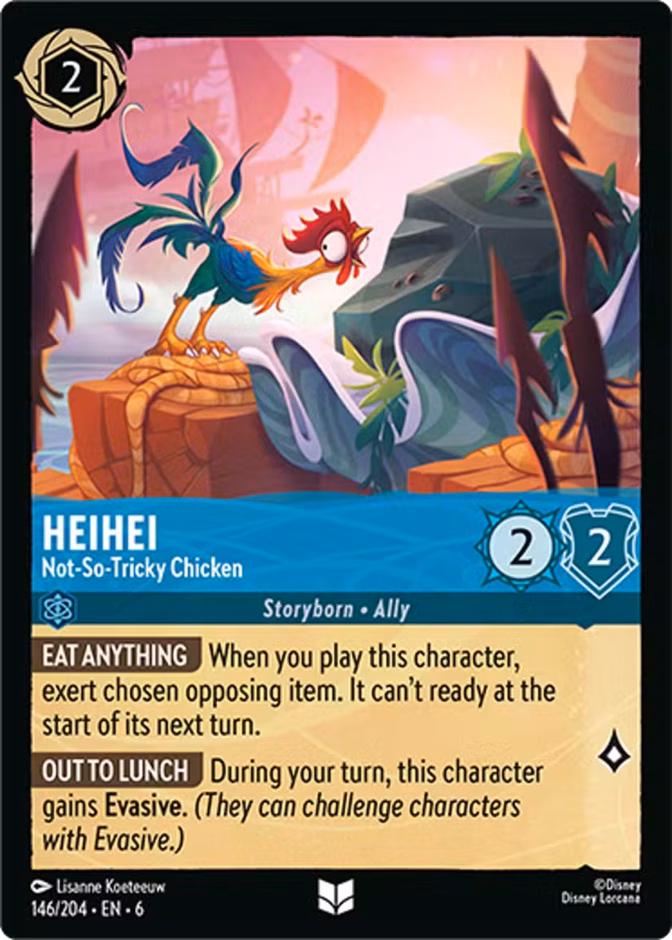 Heihei - Not-So-Tricky Chicken — Azurite Sea #146 (Disney Lorcana card)