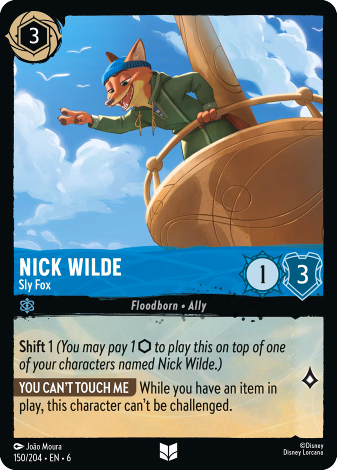 Nick Wilde - Sly Fox — Azurite Sea #150 (Disney Lorcana card)