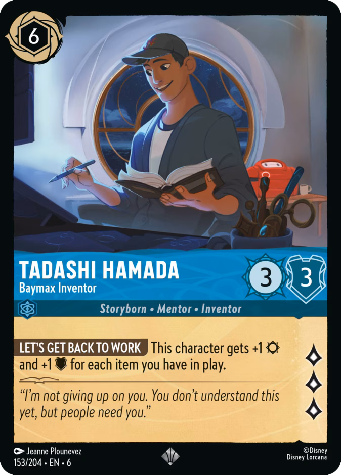 Tadashi Hamada - Baymax Inventor — Azurite Sea #153 (Disney Lorcana card)