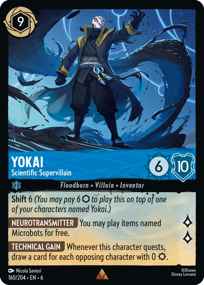 Yokai - Scientific Supervillain — Azurite Sea #160 (Disney Lorcana card)