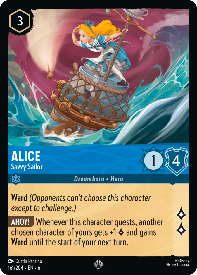 Alice - Savvy Sailor — Azurite Sea #161 (Disney Lorcana card)
