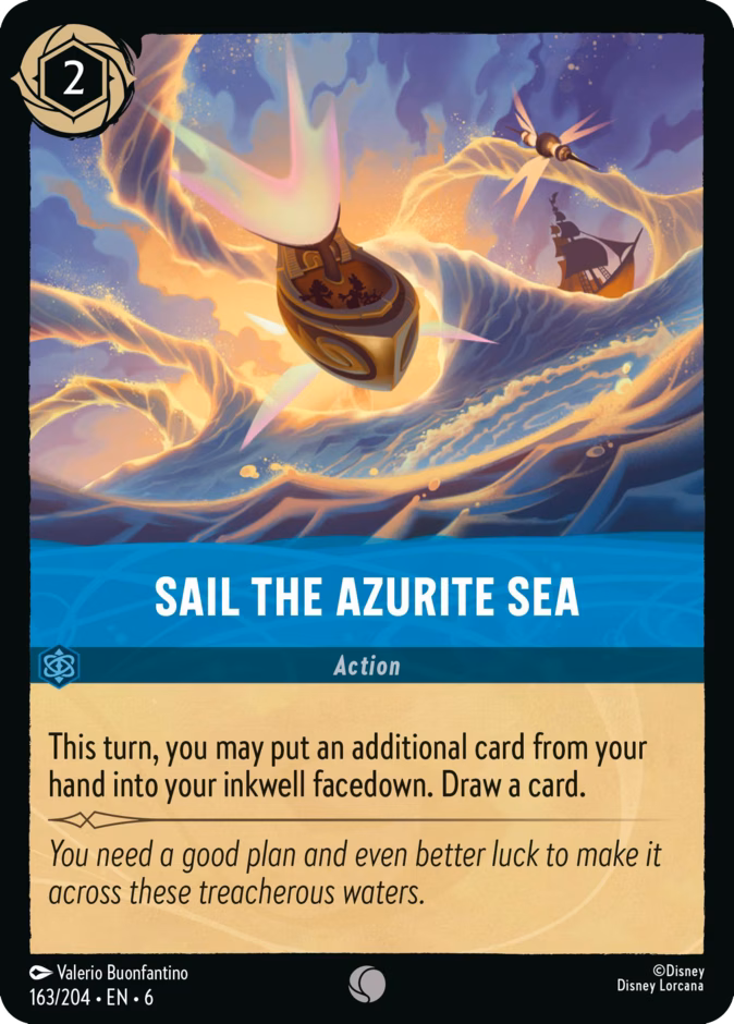 Sail the Azurite Sea — Azurite Sea #163 (Disney Lorcana card)