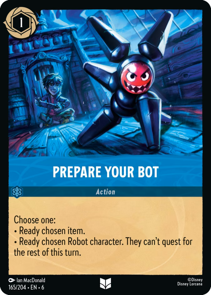 Prepare Your Bot — Azurite Sea #165 (Disney Lorcana card)