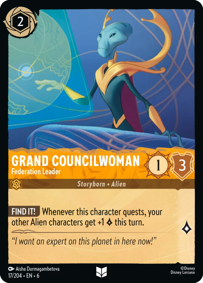 Grand Councilwoman - Federation Leader — Azurite Sea #17 (Disney Lorcana card)