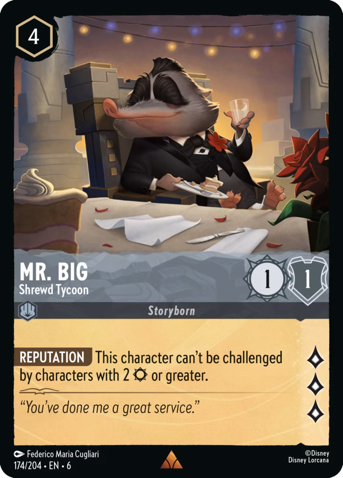 Mr. Big - Shrewd Tycoon — Azurite Sea #174 (Disney Lorcana card)