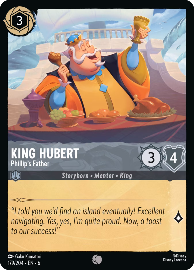 King Hubert - Phillip's Father — Azurite Sea #179 (Disney Lorcana card)