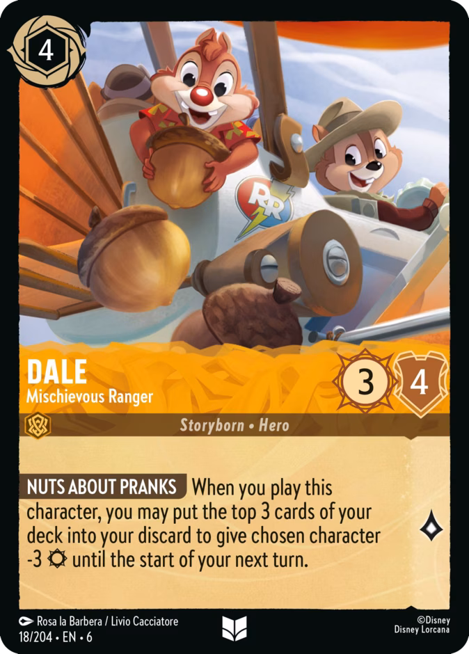Dale - Mischievous Ranger — Azurite Sea #18 (Disney Lorcana card)