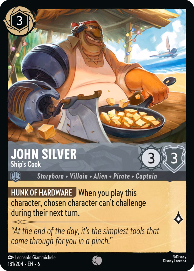 John Silver - Ship's Cook — Azurite Sea #181 (Disney Lorcana card)