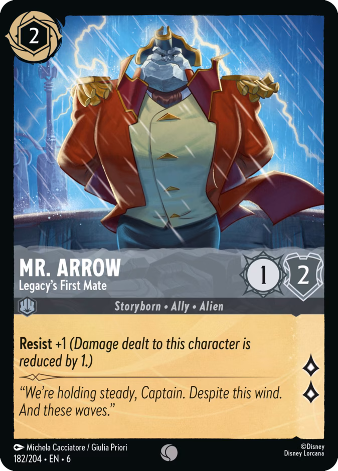 Mr. Arrow - Legacy's First Mate — Azurite Sea #182 (Disney Lorcana card)