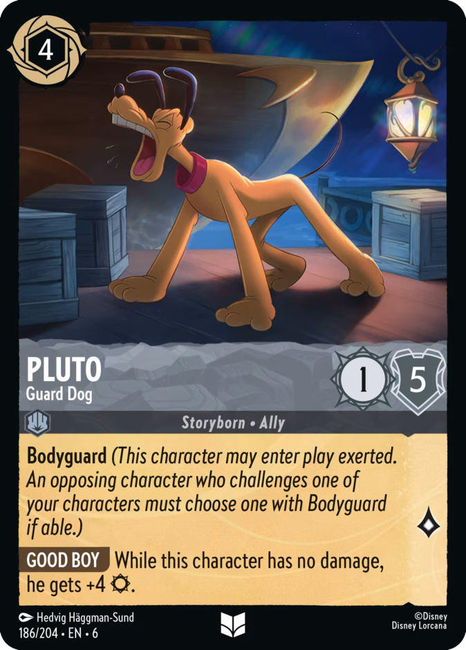 Pluto - Guard Dog — Azurite Sea #186 (Disney Lorcana card)