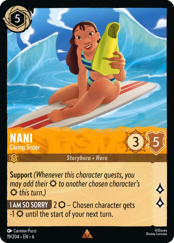Nani - Caring Sister — Azurite Sea #19 (Disney Lorcana card)