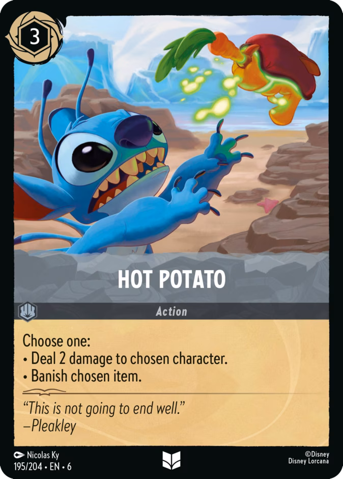 Hot Potato — Azurite Sea #195 (Disney Lorcana card)