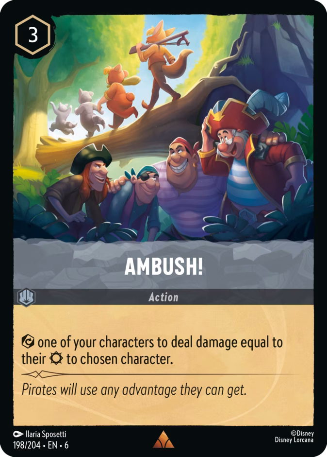 Ambush! — Azurite Sea #198 (Disney Lorcana card)