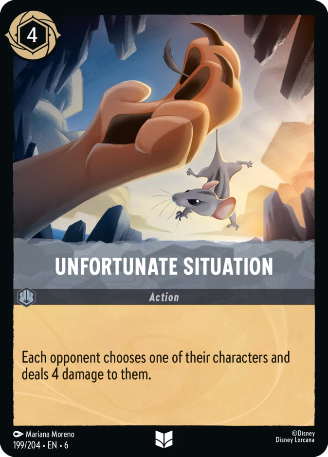 Unfortunate Situation — Azurite Sea #199 (Disney Lorcana card)