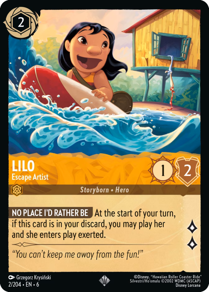 Lilo - Escape Artist — Azurite Sea #2 (Disney Lorcana card)