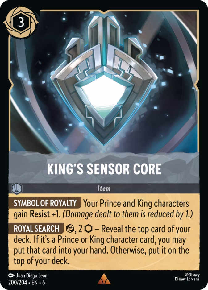 King's Sensor Core — Azurite Sea #200 (Disney Lorcana card)