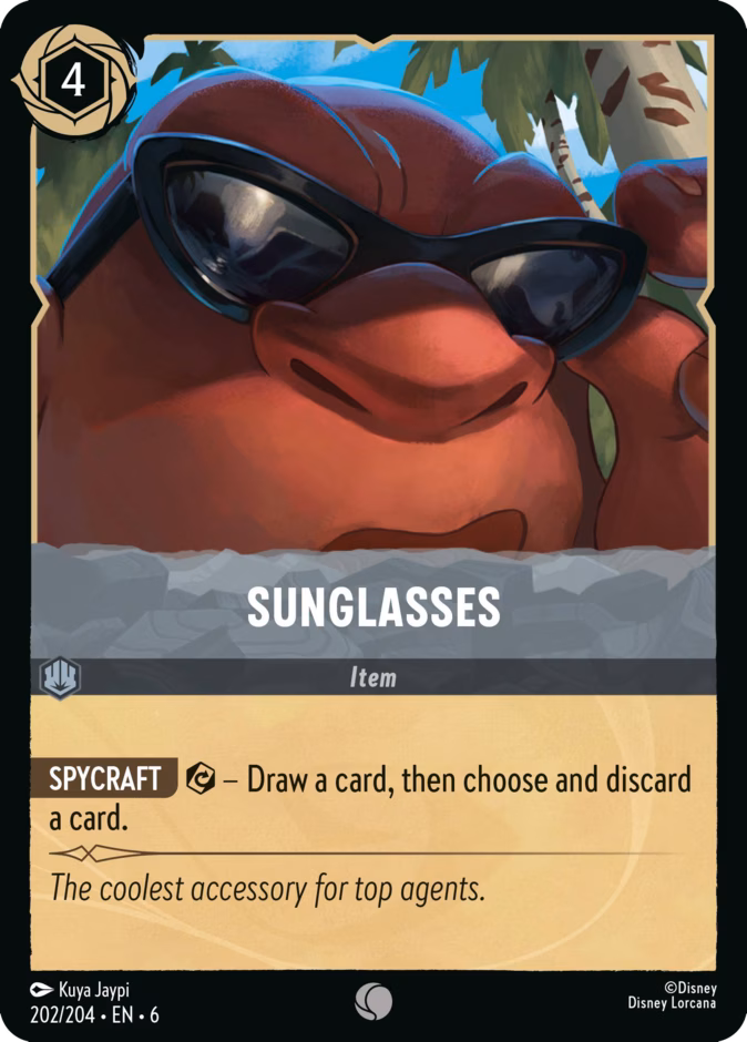 Sunglasses — Azurite Sea #202 (Disney Lorcana card)