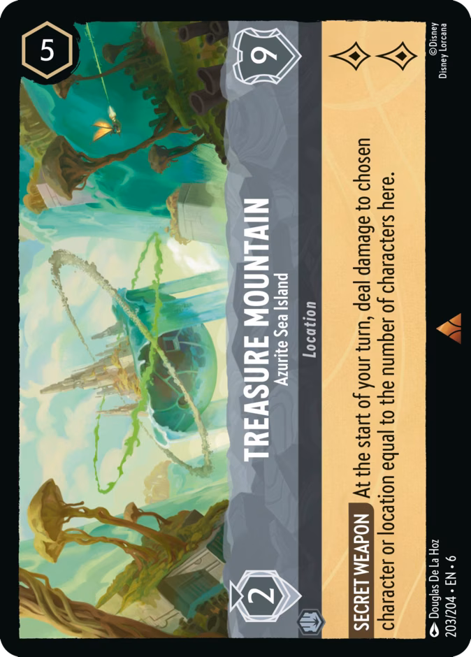 Treasure Mountain - Azurite Sea Island — Azurite Sea #203 (Disney Lorcana card)