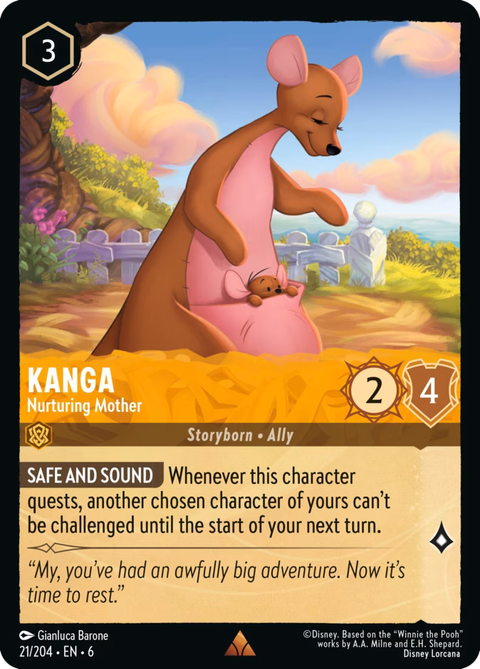 Kanga - Nurturing Mother — Azurite Sea #21 (Disney Lorcana card)