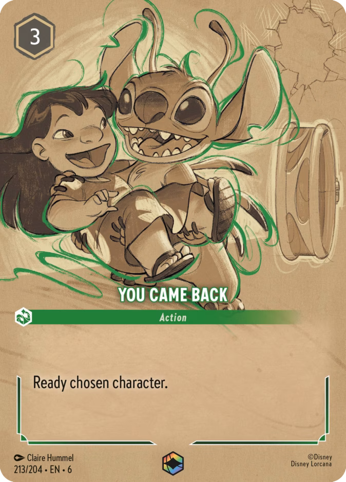 You Came Back — Azurite Sea #213 (Disney Lorcana card)