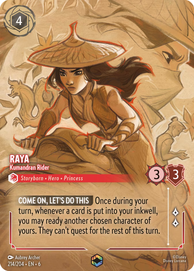 Raya - Kumandran Rider — Azurite Sea #214 (Disney Lorcana card)