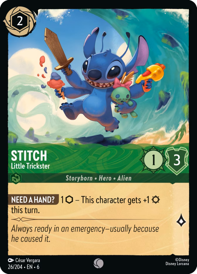 Stitch - Little Trickster — Azurite Sea #26 (Disney Lorcana card)