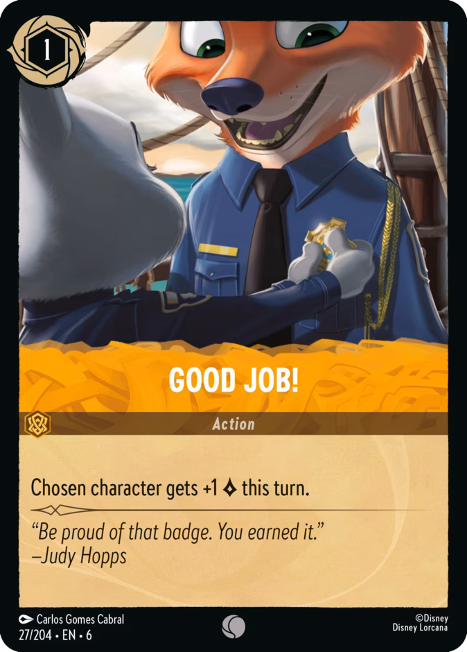 Good Job! — Azurite Sea #27 (Disney Lorcana card)