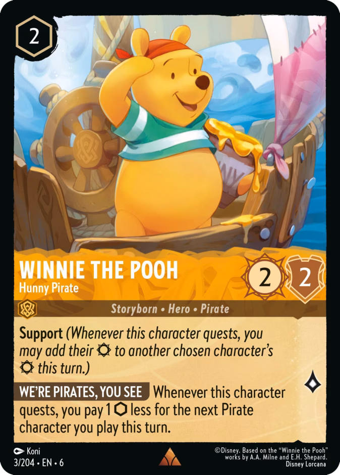 Winnie the Pooh - Hunny Pirate — Azurite Sea #3 (Disney Lorcana card)