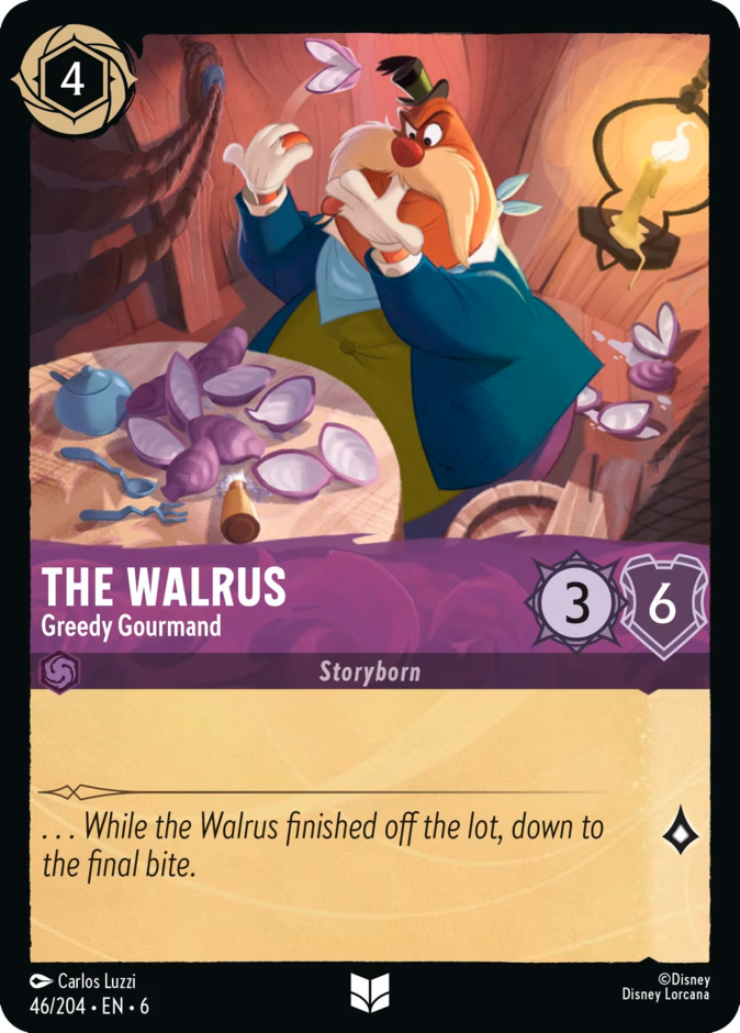 The Walrus - Greedy Gourmand — Azurite Sea #46 (Disney Lorcana card)