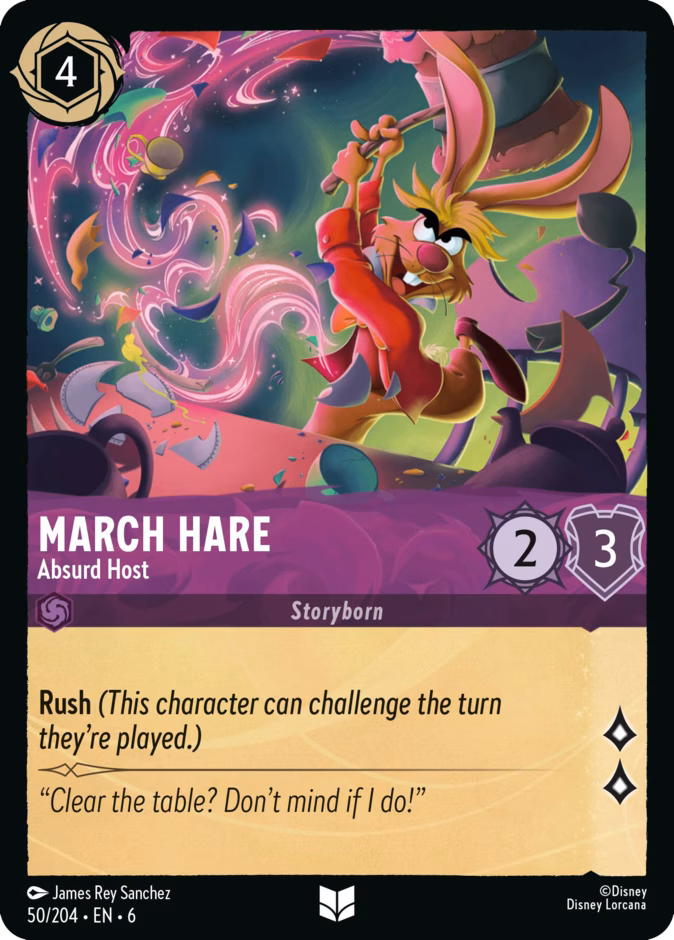 March Hare - Absurd Host — Azurite Sea #50 (Disney Lorcana card)