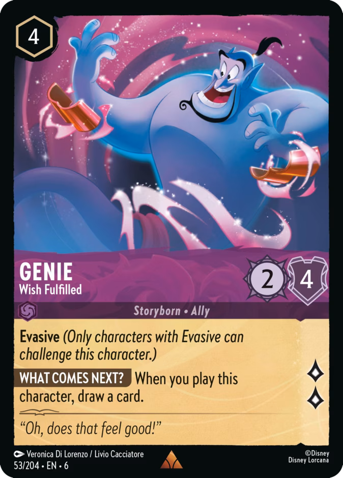 Genie - Wish Fulfilled — Azurite Sea #53 (Disney Lorcana card)