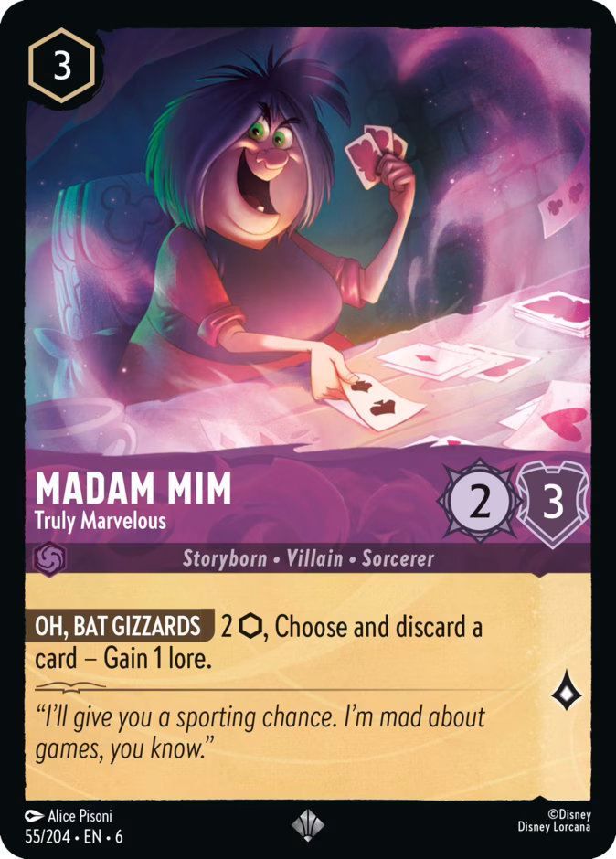 Madam Mim - Truly Marvelous — Azurite Sea #55 (Disney Lorcana card)