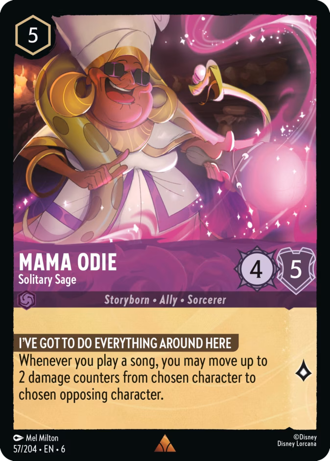 Mama Odie - Solitary Sage — Azurite Sea #57 (Disney Lorcana card)