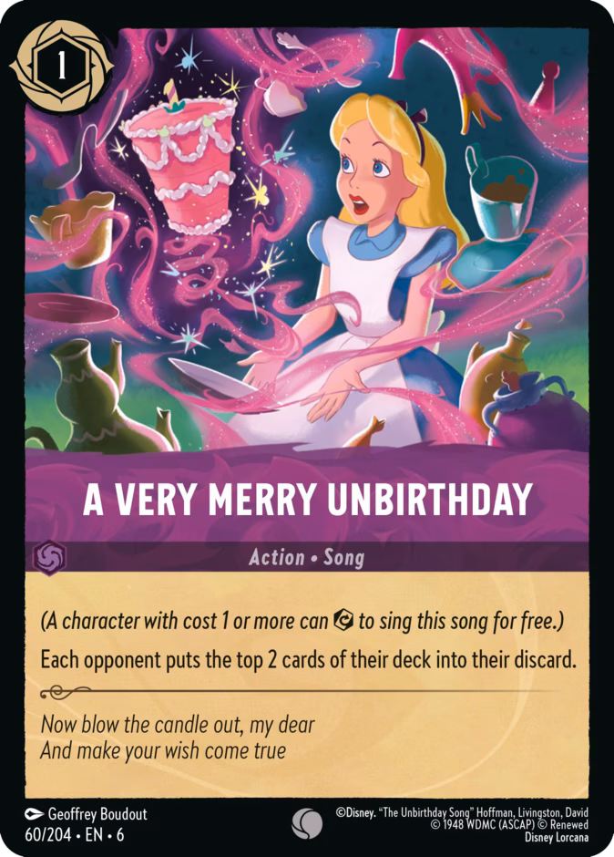 A Very Merry Unbirthday — Azurite Sea #60 (Disney Lorcana card)