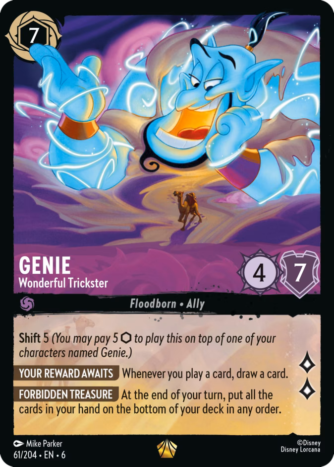 Genie - Wonderful Trickster — Azurite Sea #61 (Disney Lorcana card)