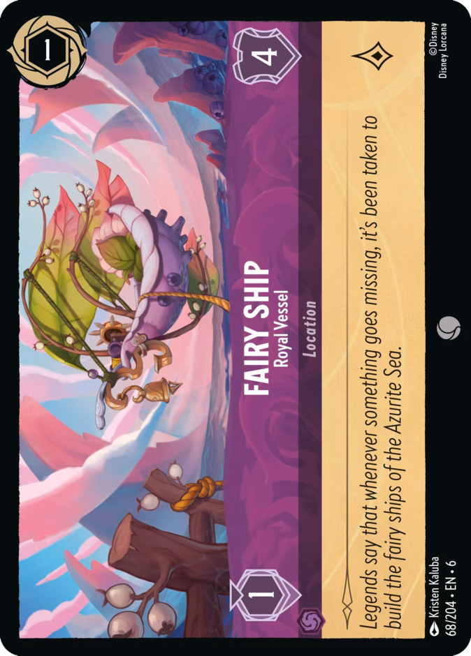 Fairy Ship - Royal Vessel — Azurite Sea #68 (Disney Lorcana card)