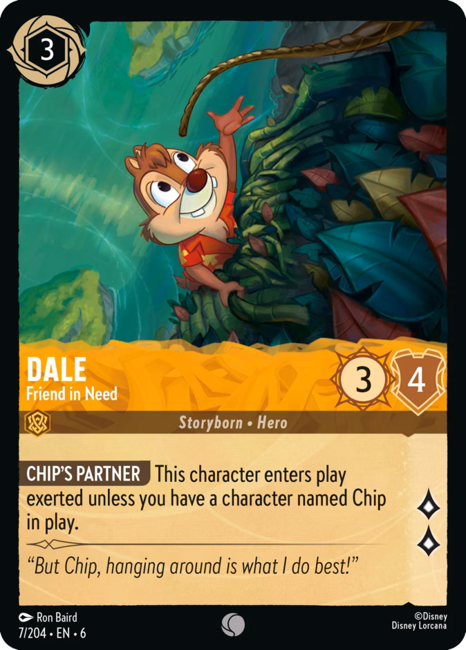 Dale - Friend in Need — Azurite Sea #7 (Disney Lorcana card)