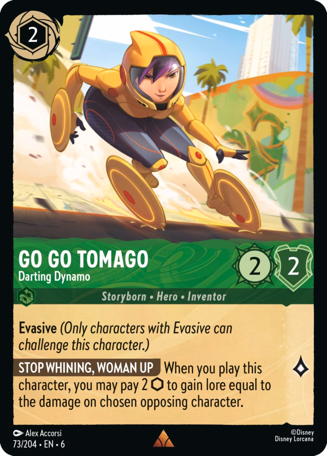 Go Go Tomago - Darting Dynamo — Azurite Sea #73 (Disney Lorcana card)