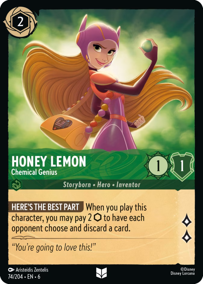 Honey Lemon - Chemical Genius — Azurite Sea #74 (Disney Lorcana card)