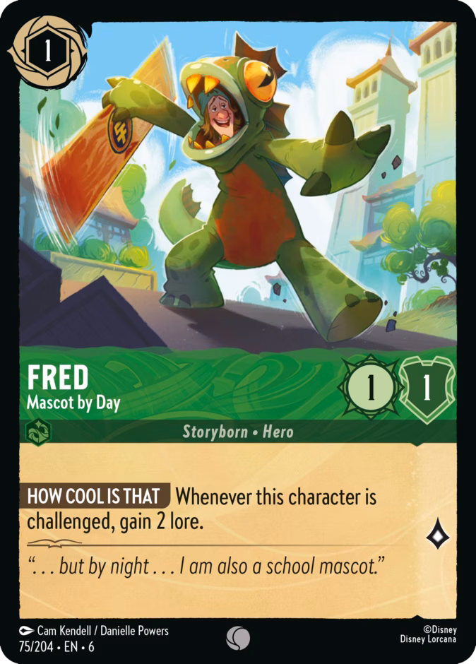 Fred - Mascot by Day — Azurite Sea #75 (Disney Lorcana card)