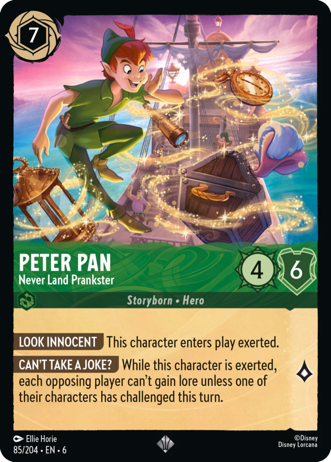 Peter Pan - Never Land Prankster — Azurite Sea #85 (Disney Lorcana card)